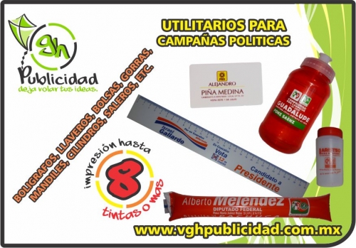 Utilitarios Para Campanas Politicas Vgh Publicidad